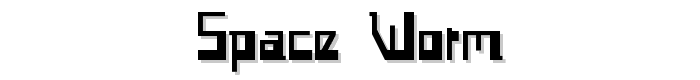 Space worm font